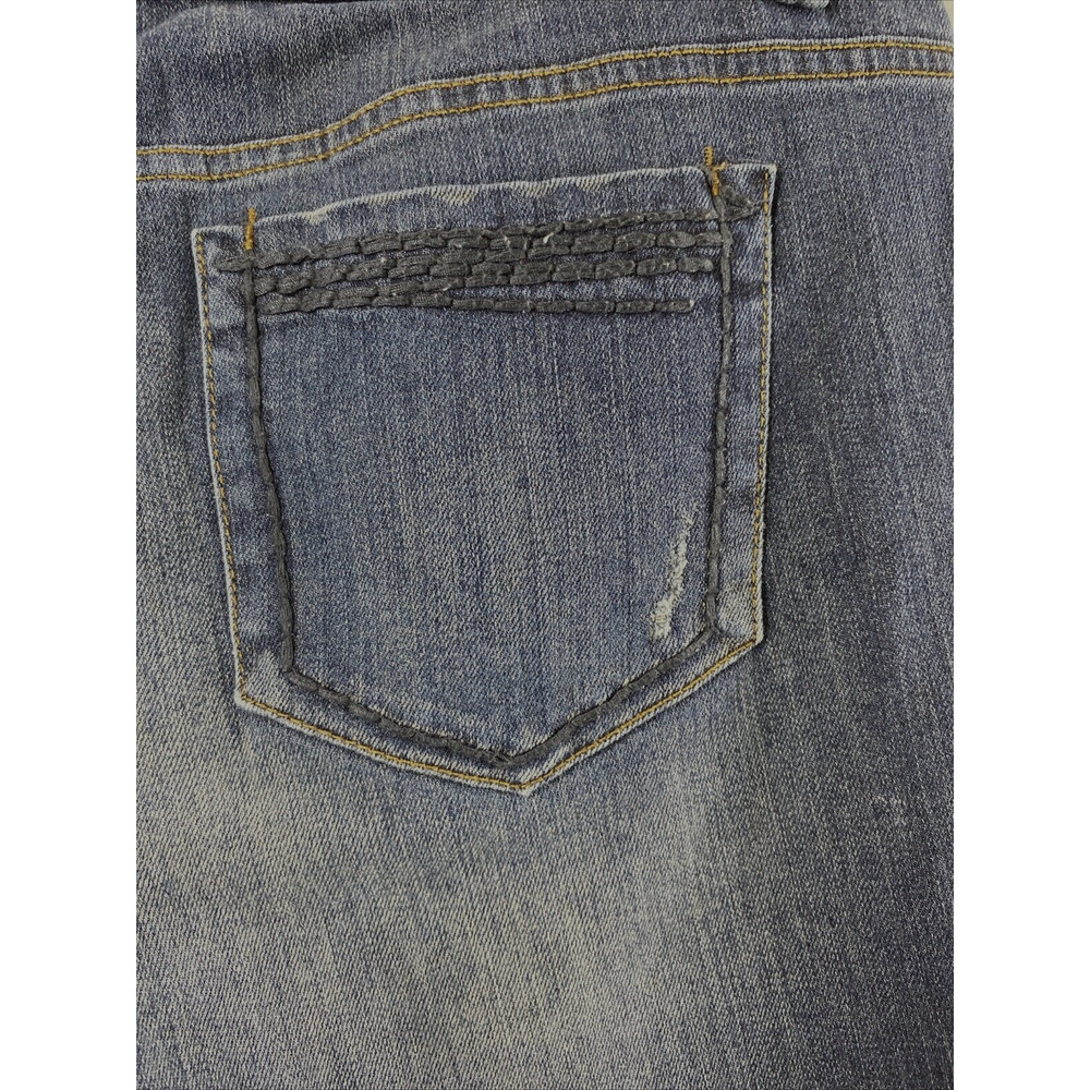 Elle Jeans Womens Size 10 Skinny Boyfriend Distress Dark Wash Denim Casual - Picture 14 of 14
